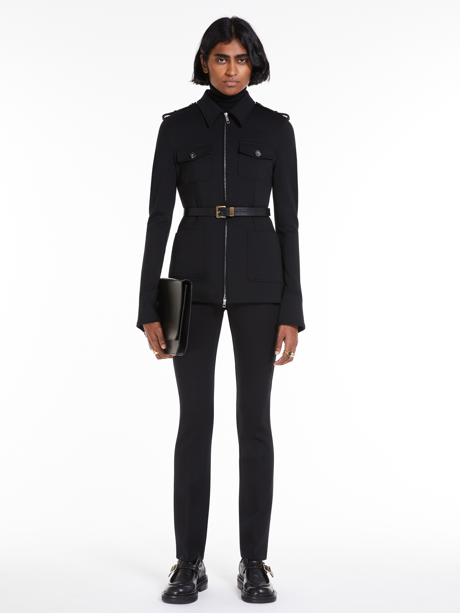 Sportmax Tailored Virgin-wool Trousers In Black