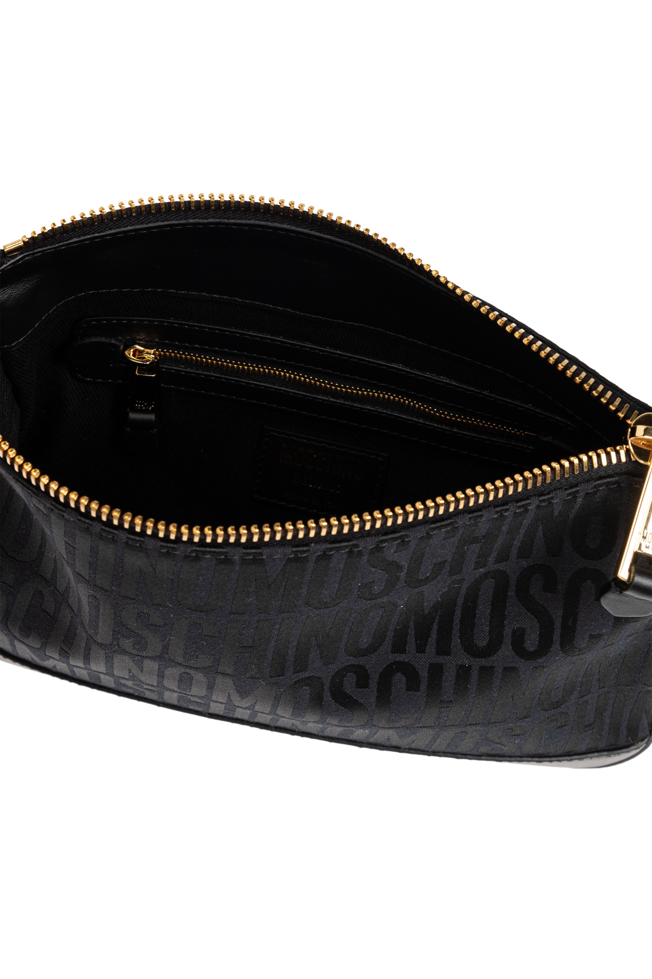 Moschino Monogrammed Shoulder Bag In Black