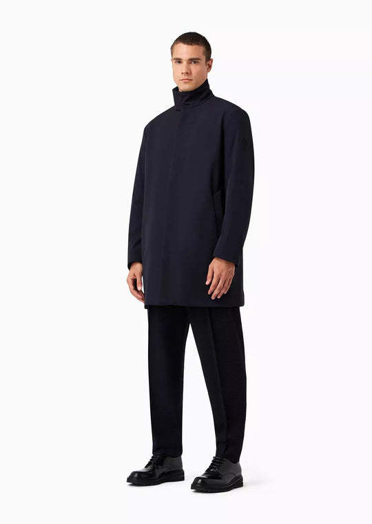 Giorgio Armani Long-sleeved Coat In Black