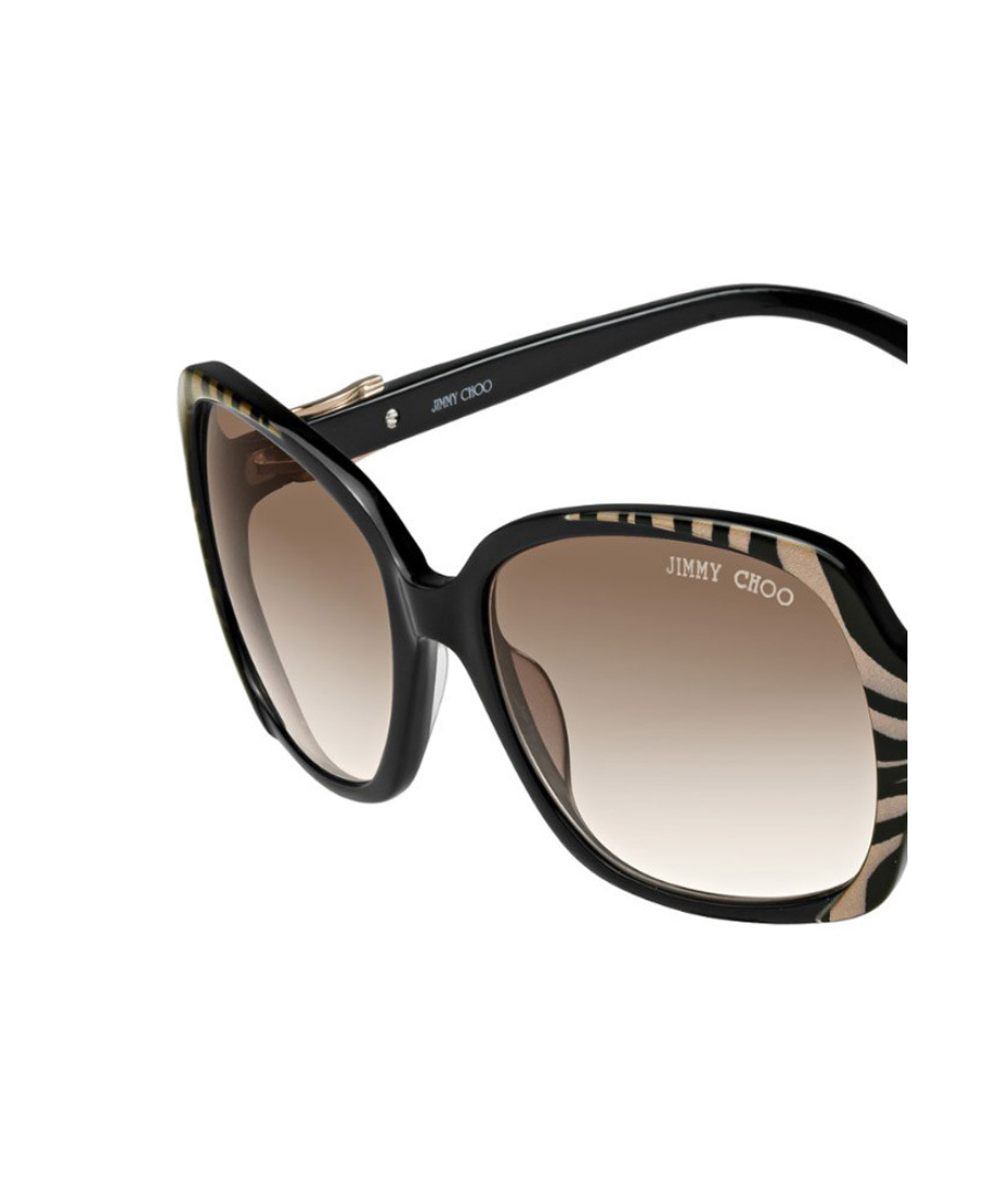 Jimmy Choo Logo Sunglasses In Black