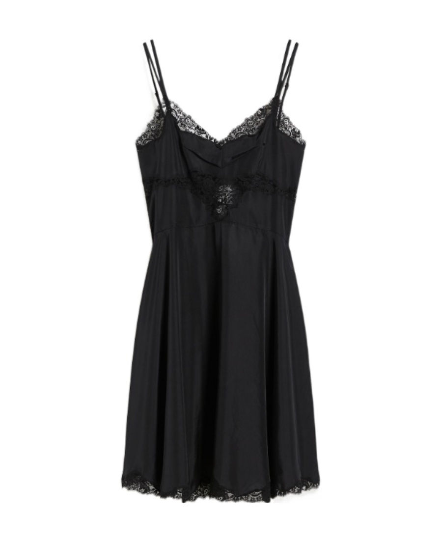 Sportmax Lace Suspender Dress In Black