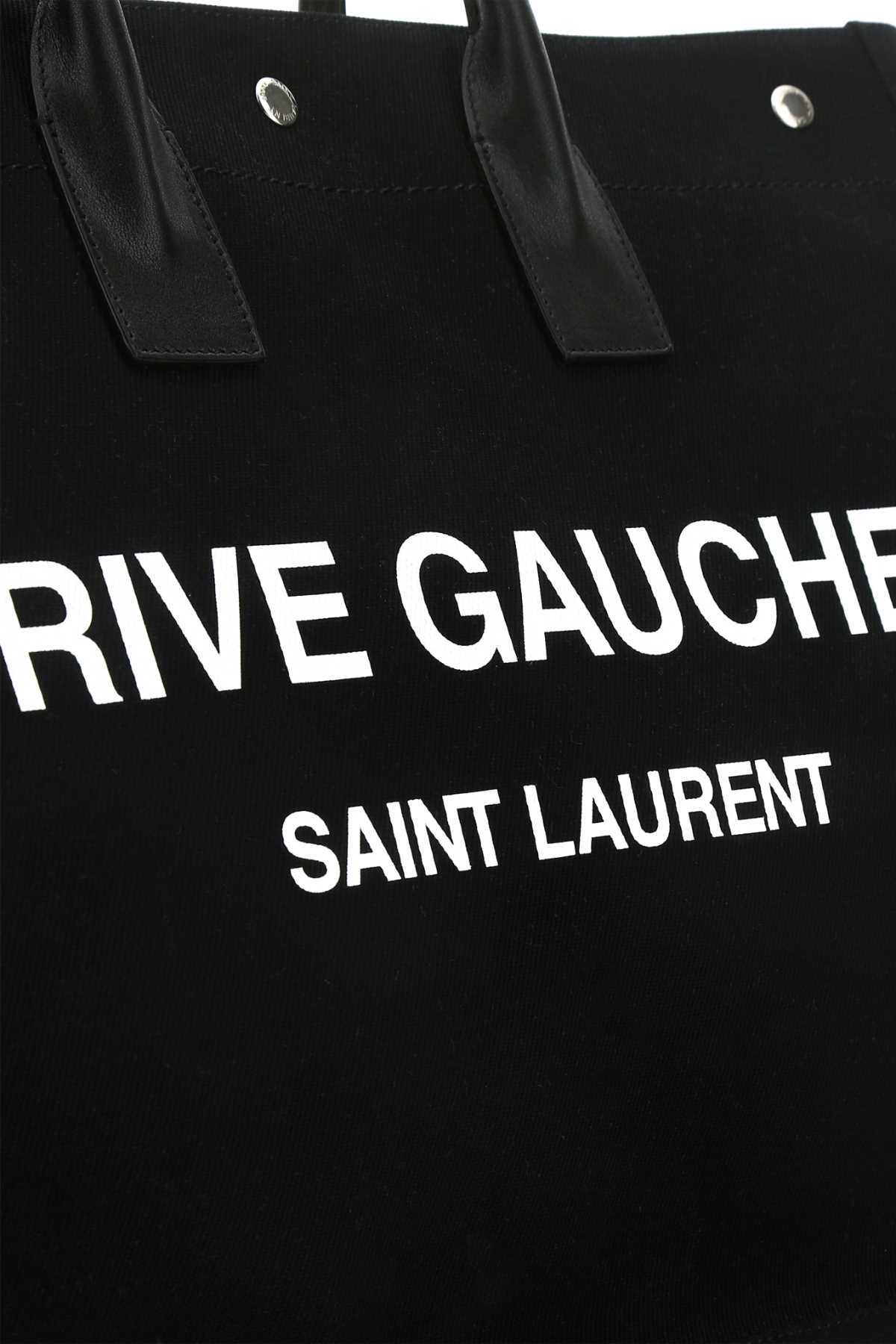 Saint Laurent Large Rive Gauche Tote Bag In Black