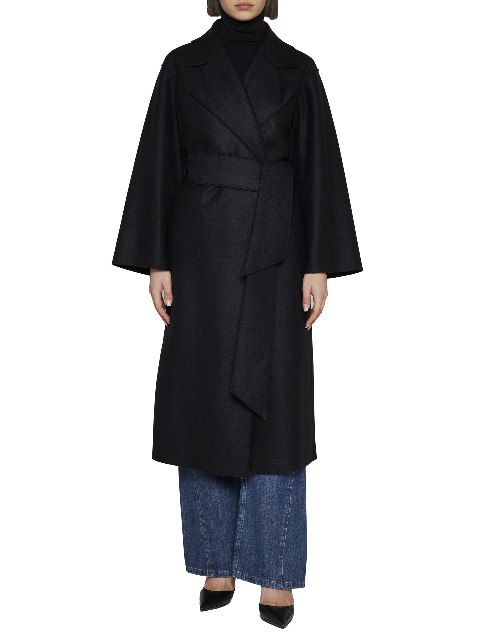 Harris Wharf London Coats In Black