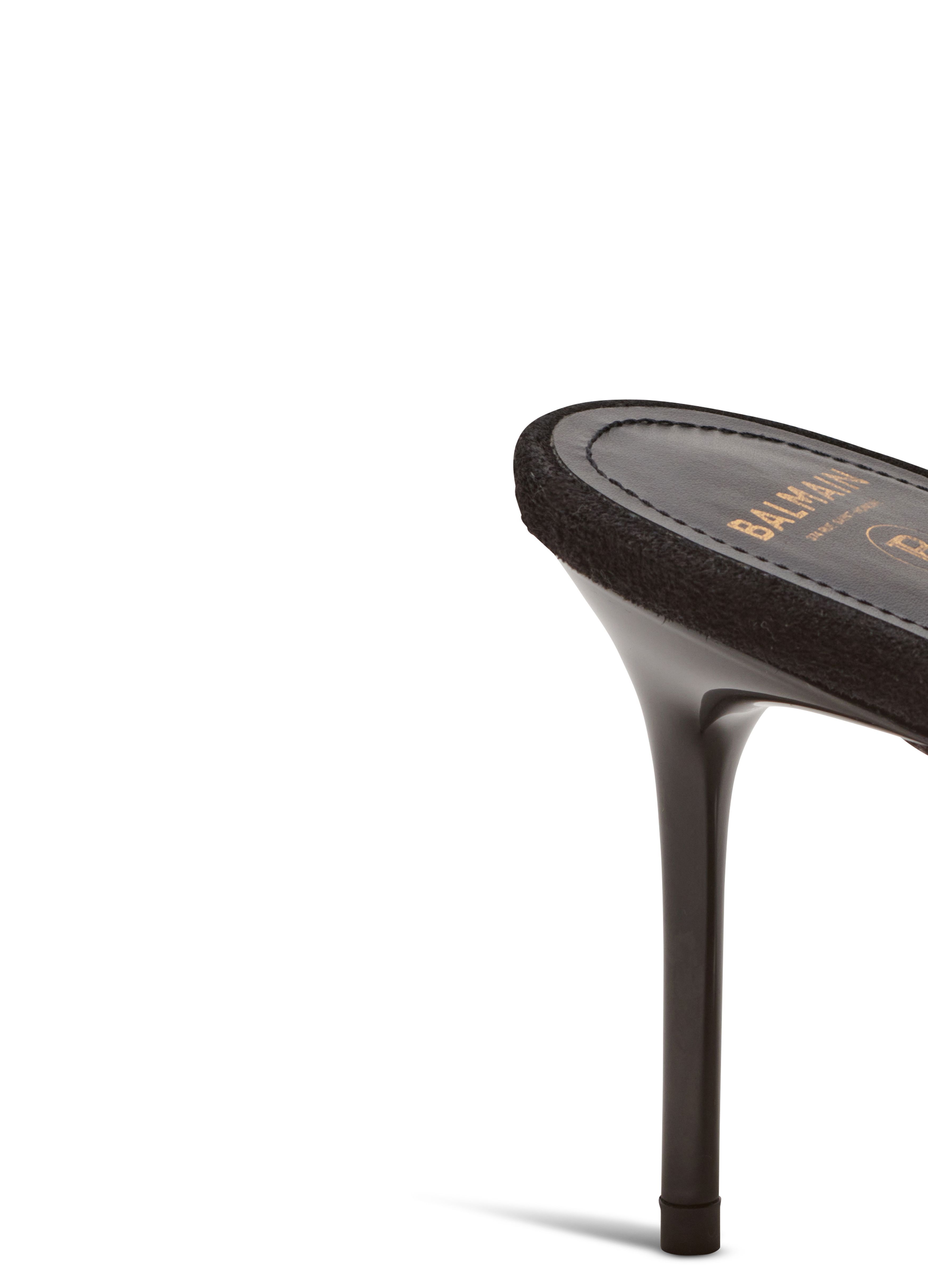 BALMAIN SQUARE-HEADED HIGH-HEELED SANDALS