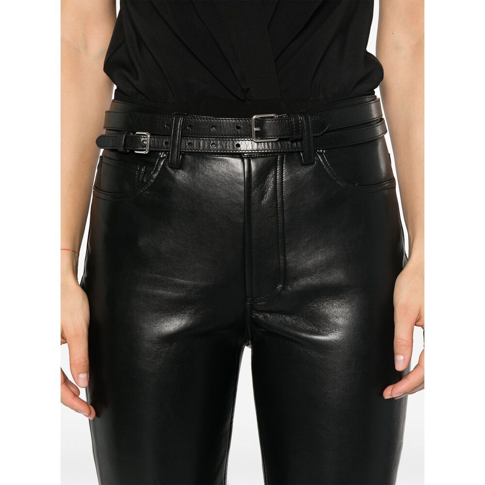 Shop Anine Bing Bruno Trousers In Black