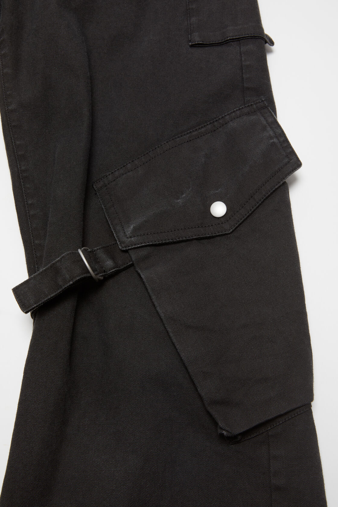 Acne Studios Mid-waist Straight-leg Trousers In Black