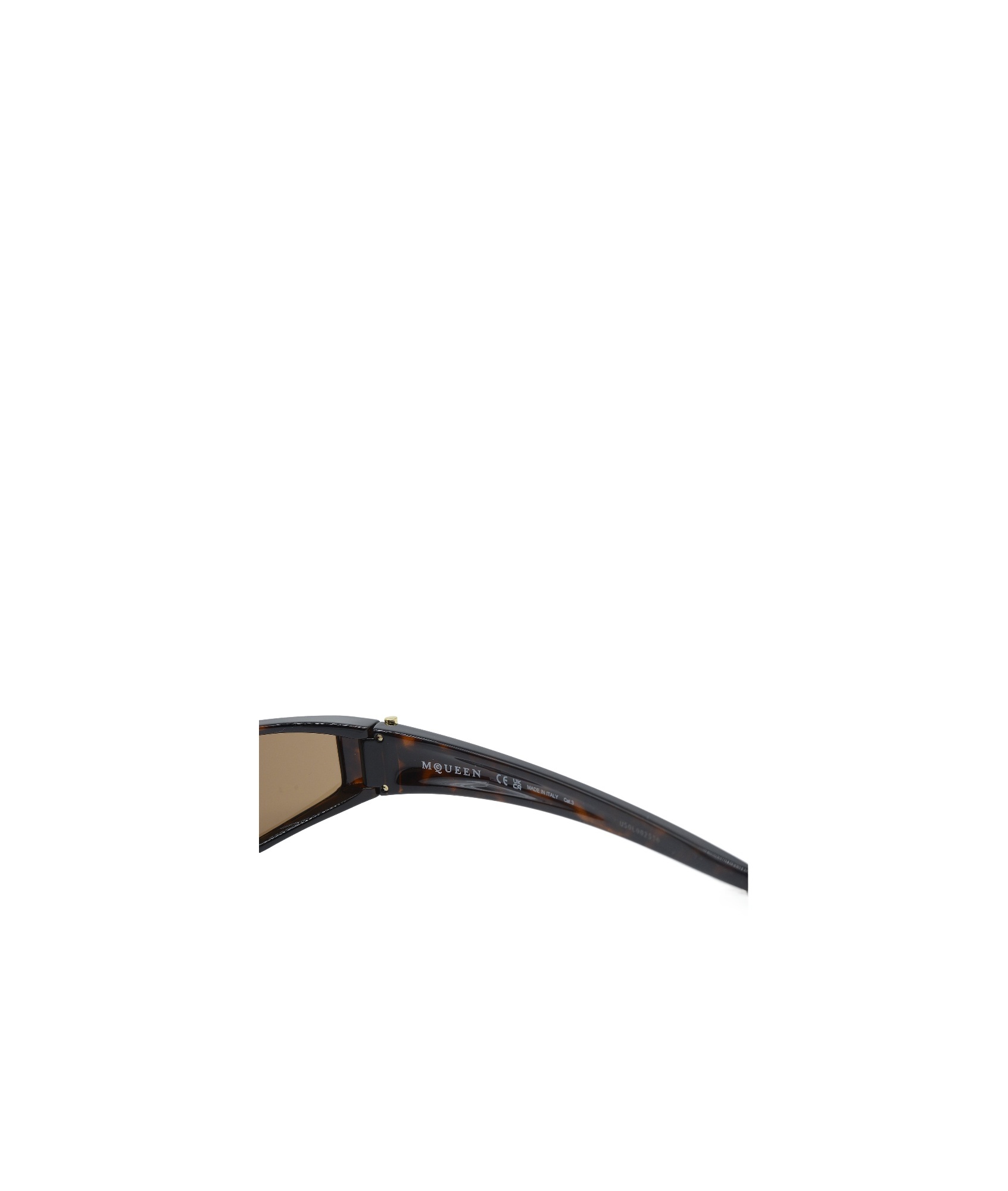 Alexander Mcqueen Wraparound Sunglasses In Brown