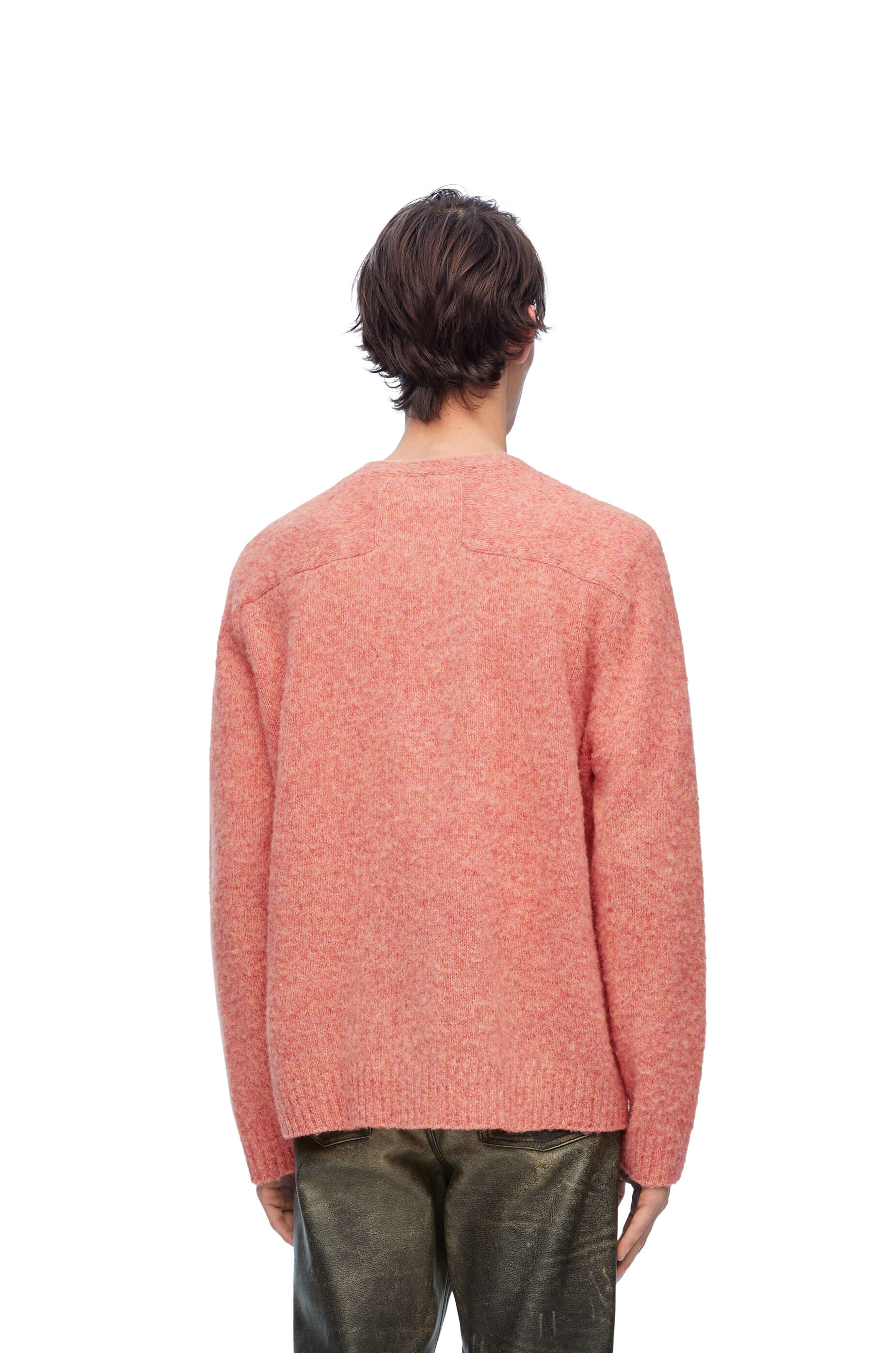 Loewe Two-tone Wool Cardigan In Pink