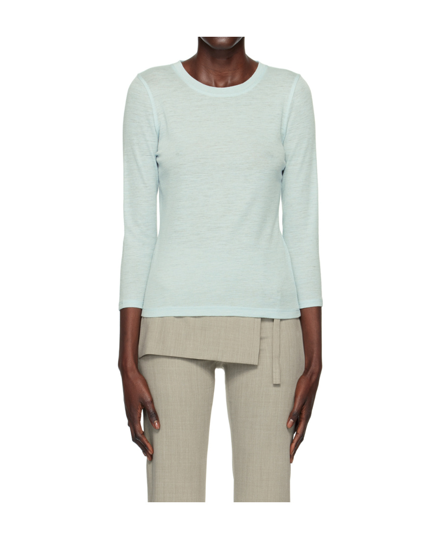 VINCE ROUND-NECKED LONG-SLEEVED WOOL SWEATER