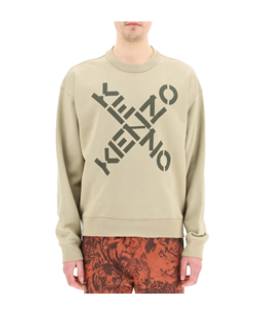 Kenzo Big X Logo-print Sweatshirt In Nude