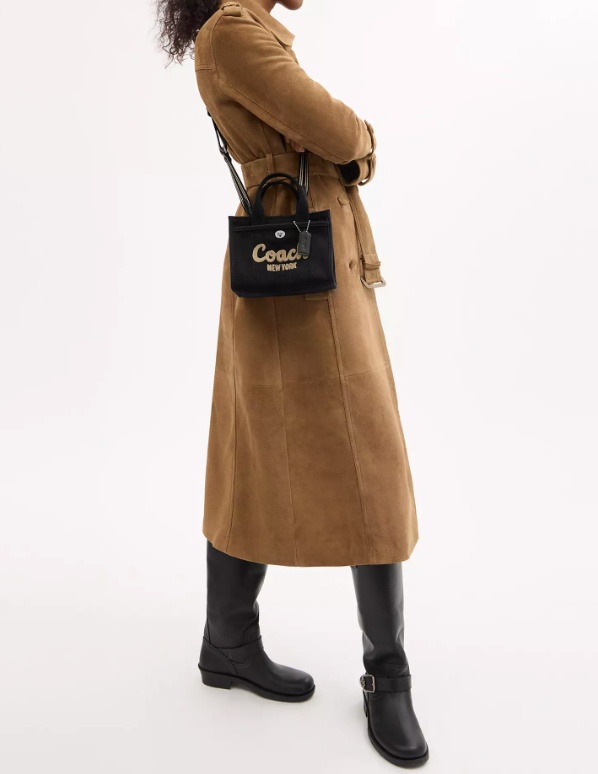 Coach Double Handle Shoulder Bag In Black