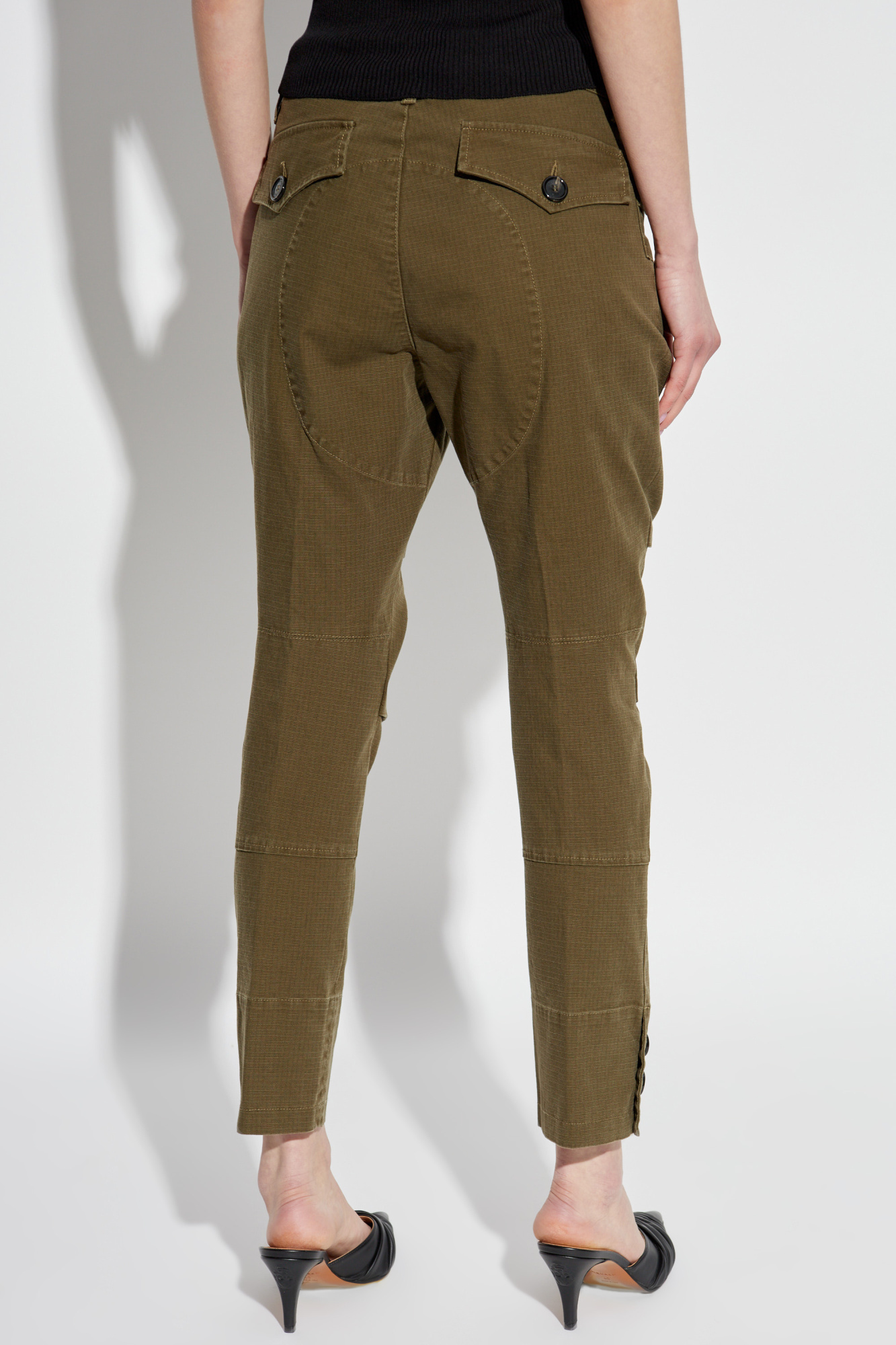 Dsquared2 Folded-panel Trousers In Green