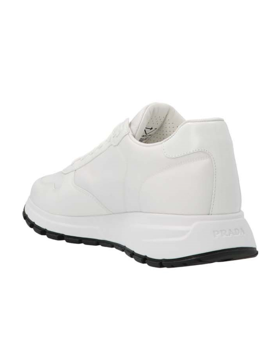 Prada White Nylon And Leather Prax 2.0 Sneakers In White