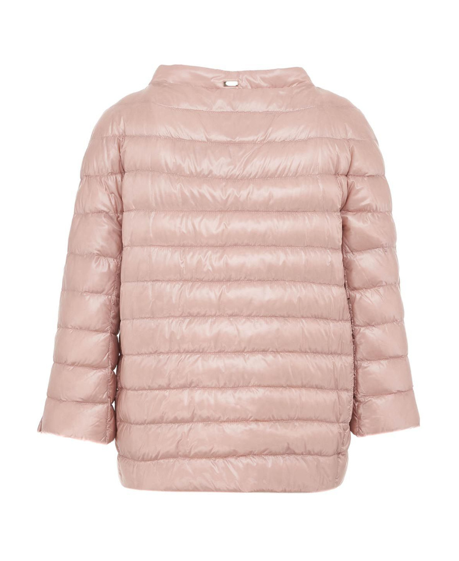 Herno Pink Puffer Jacket In Nude
