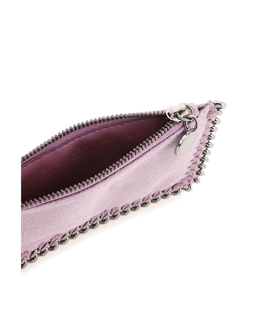 Stella Mccartney Falabella Zipped Cardholder In Purple