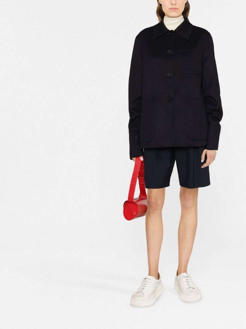 Jil Sander Buttoned Long-sleeved Shirt Jacket In Black