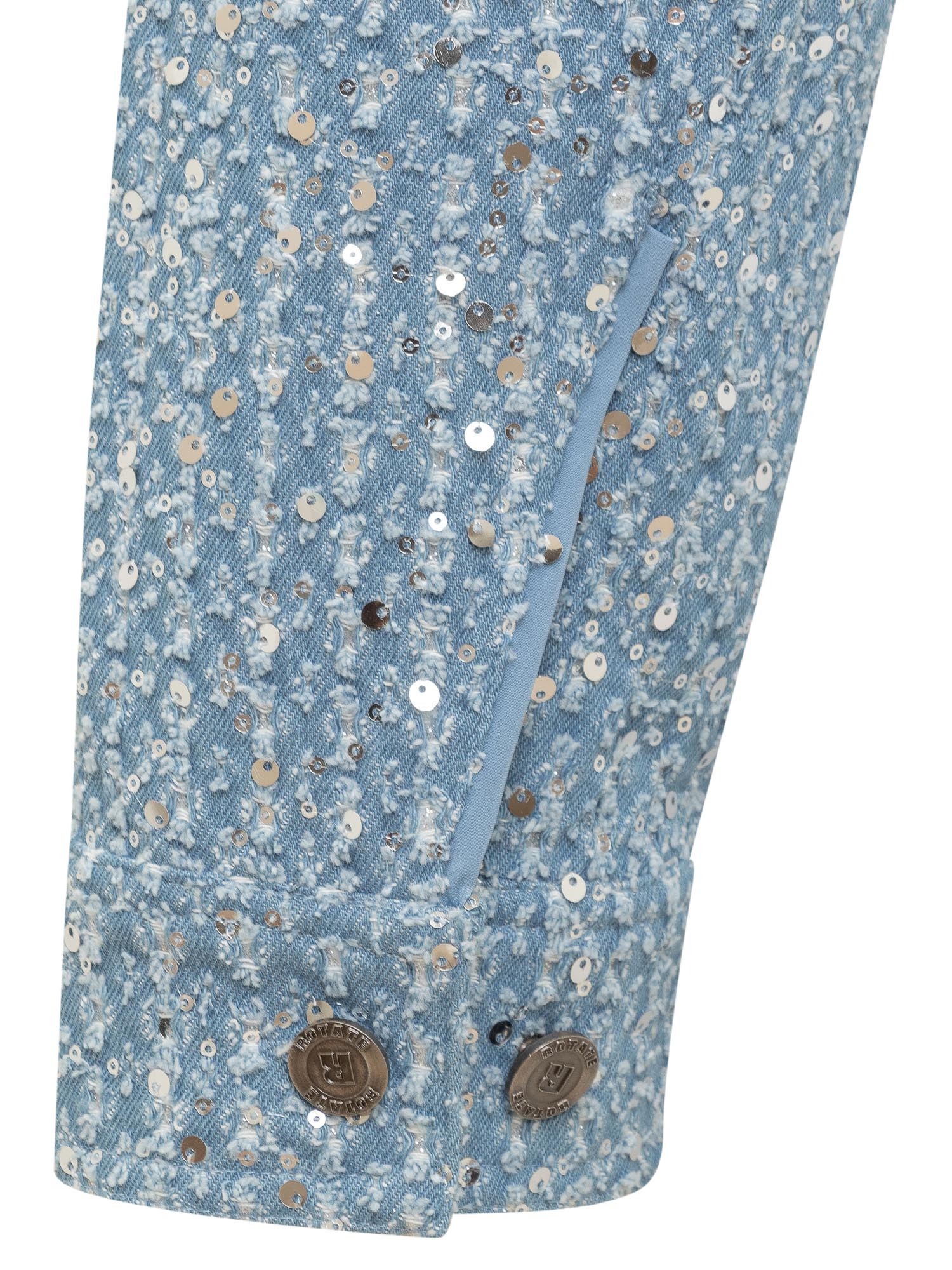 Rotate Birger Christensen Sequined Biker Jacket In Blue