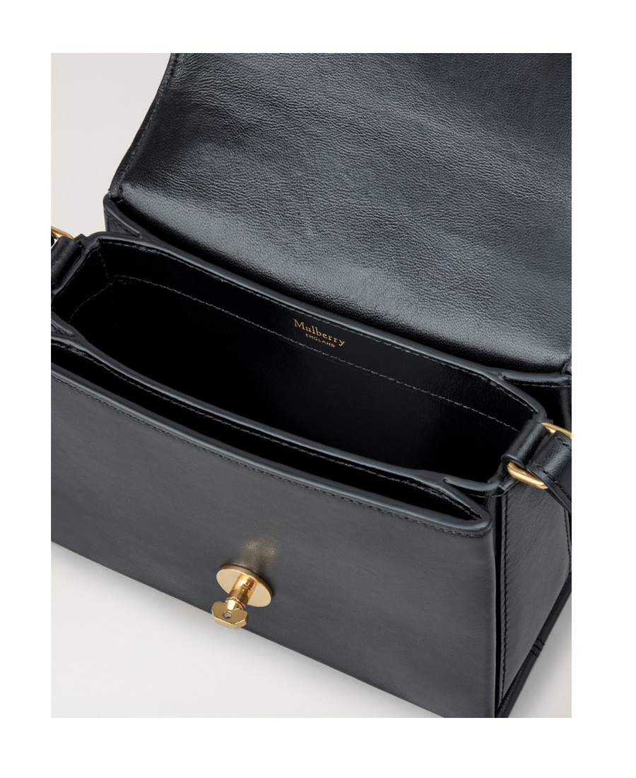 Shop Mulberry Small Lana Top Handle Bag In Black