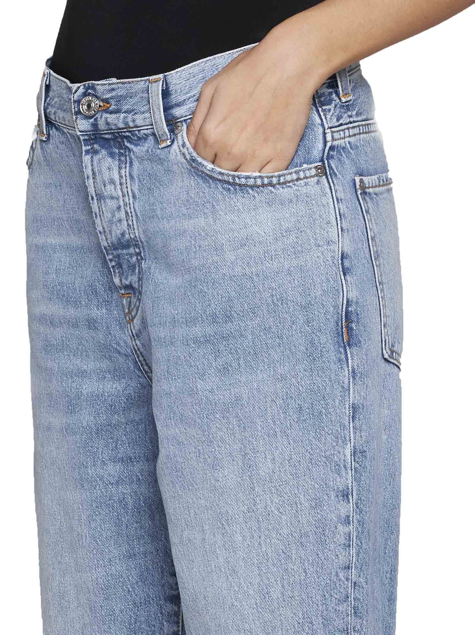7 For All Mankind X Chiara Biasi Low-rise Straight-leg Jeans In Blue