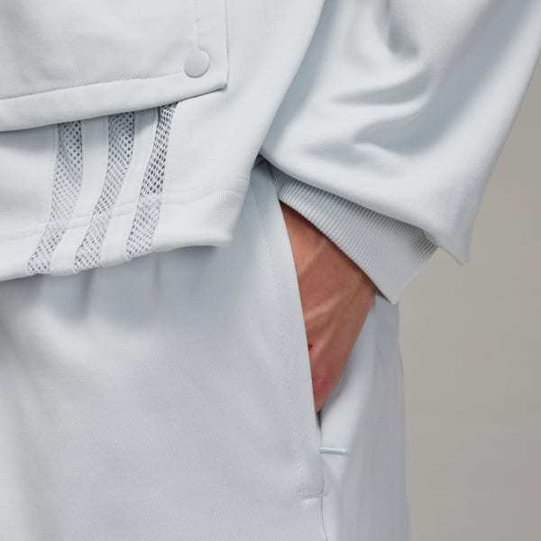 Y-3 Mesh Stripes Track Pants In Transparent Gray