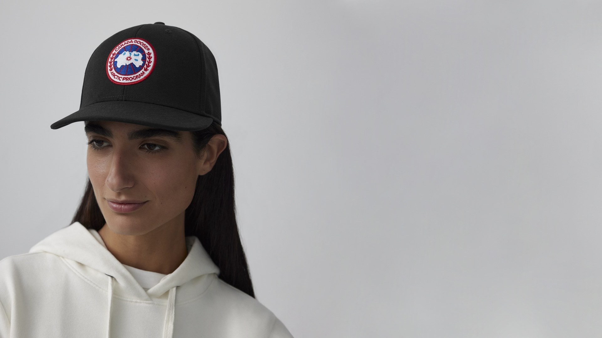Canada Goose Arctic Disc Logo Baseball Cap In Black