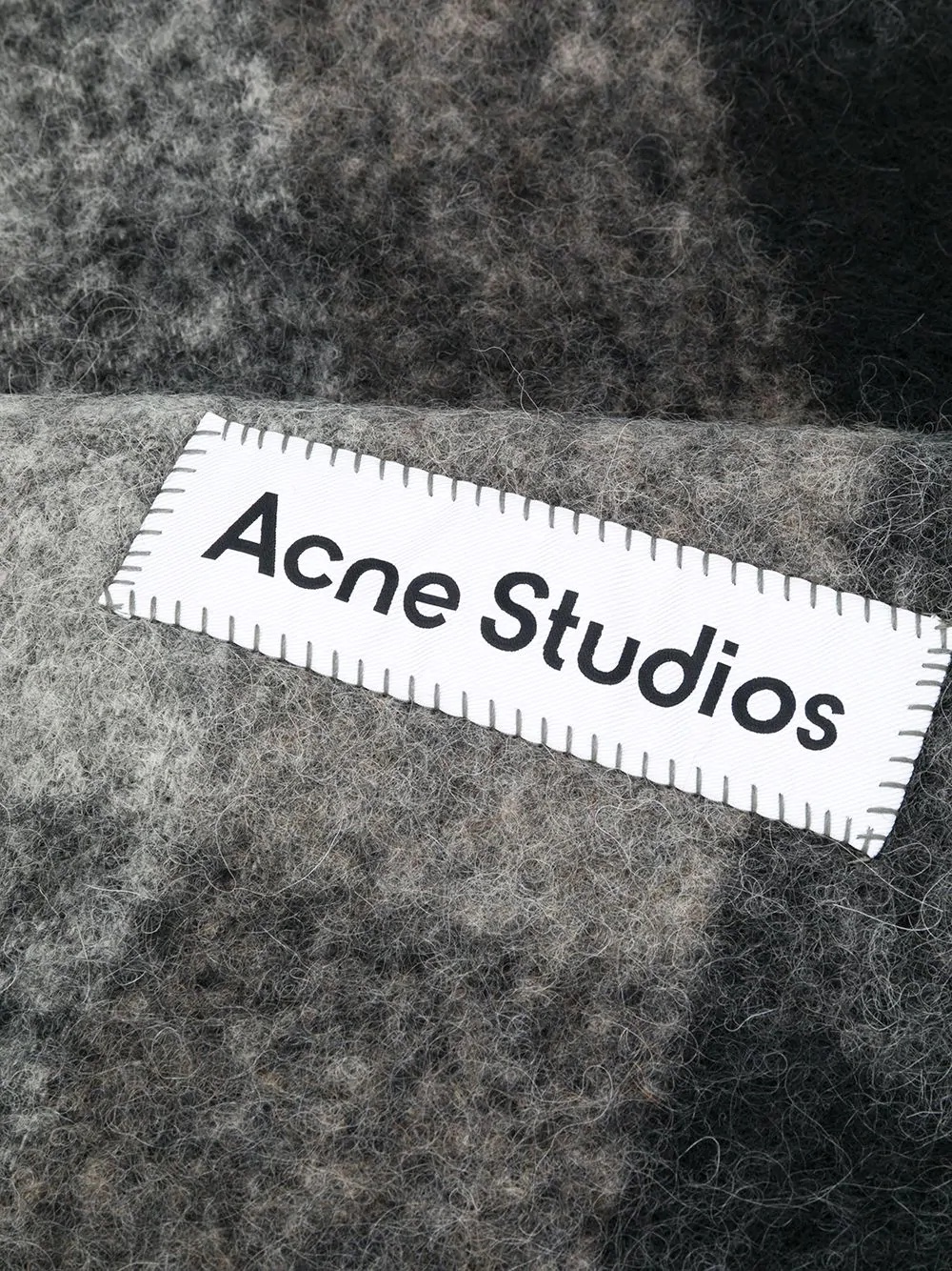 Shop Acne Studios Multi Check Scarf In Gray