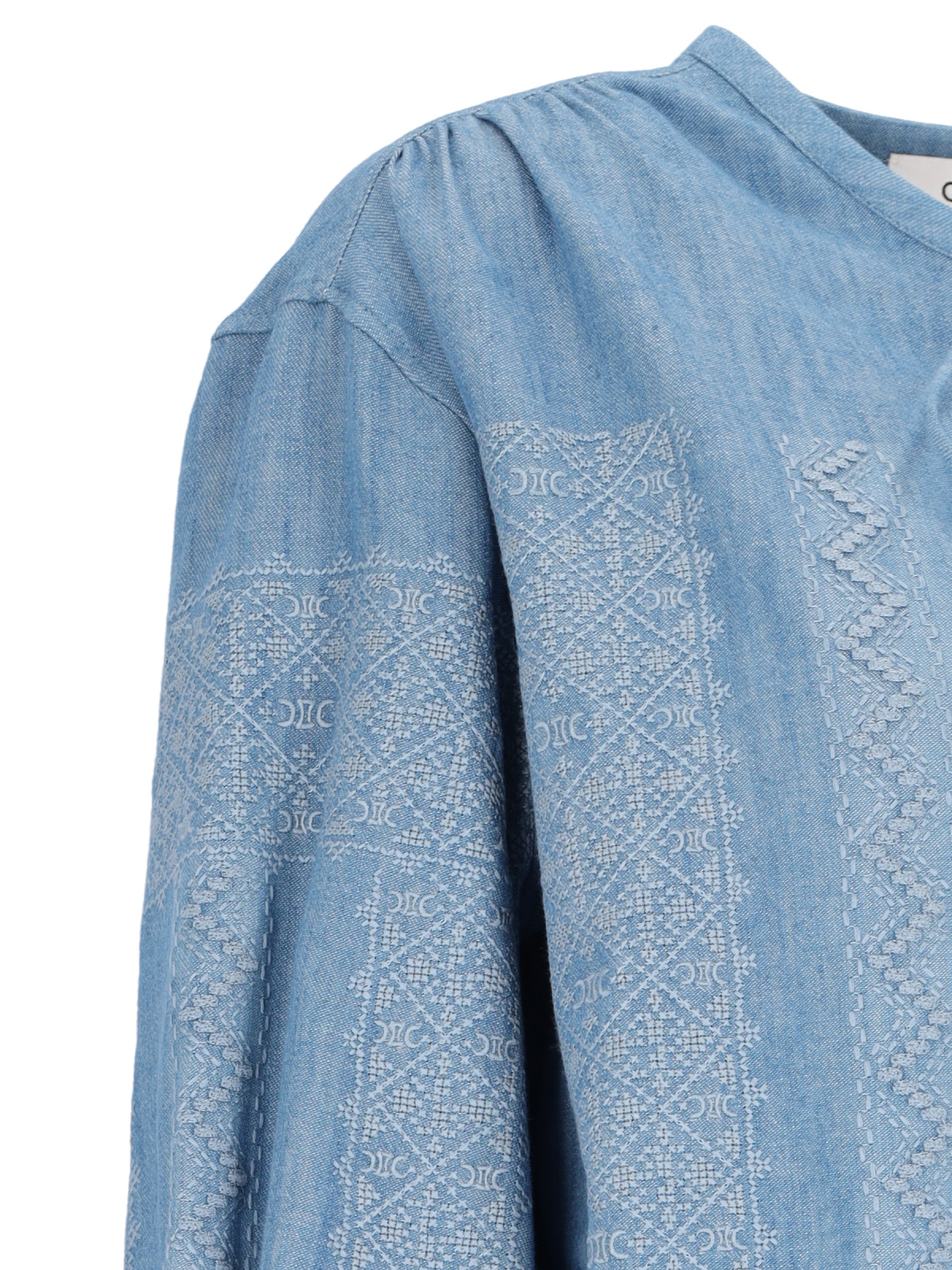 Celine Long-sleeved Shirt In Blue