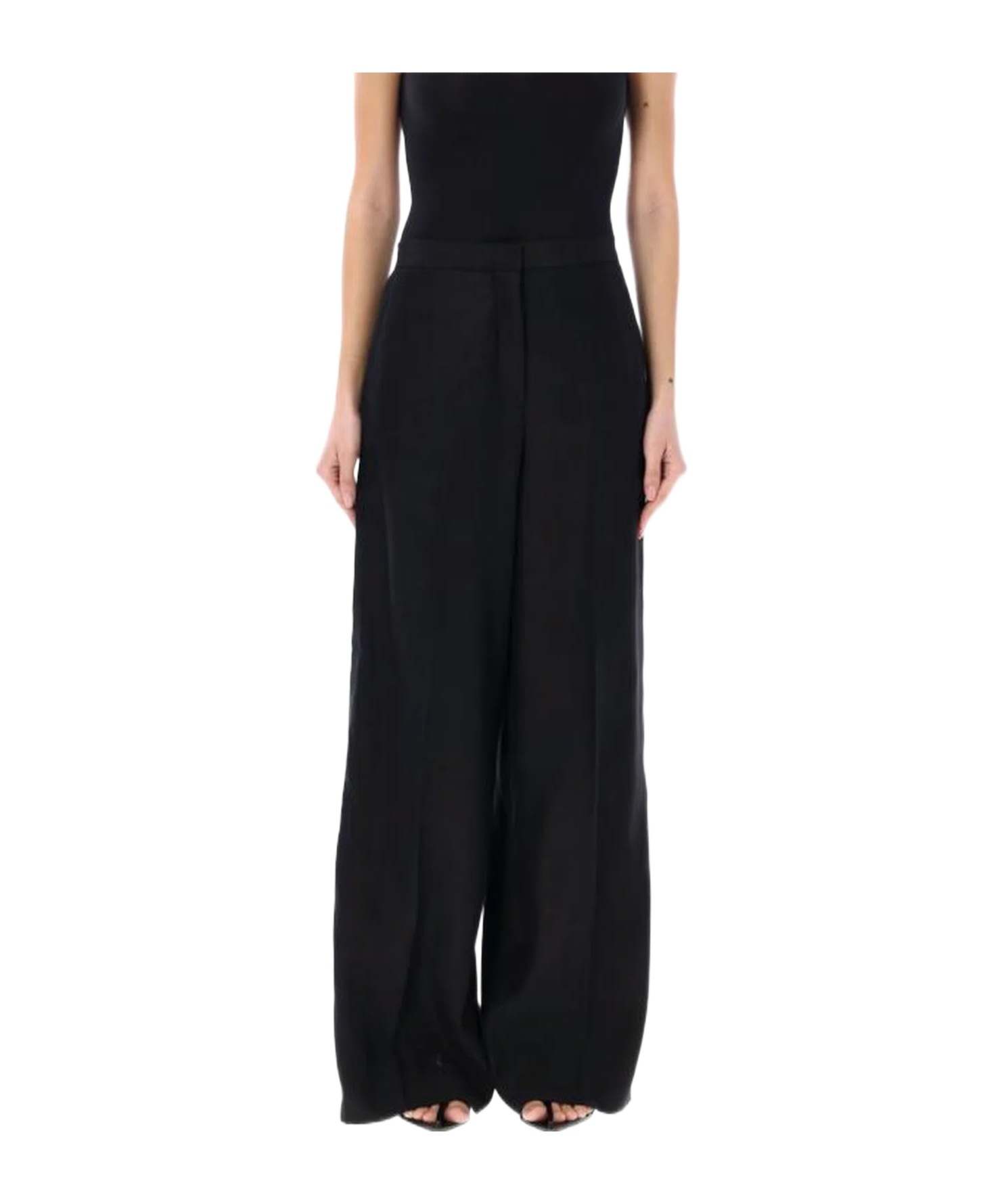 Fabiana Filippi Sleek And Sophisticated Wool And Silk Trousers For Women In Black