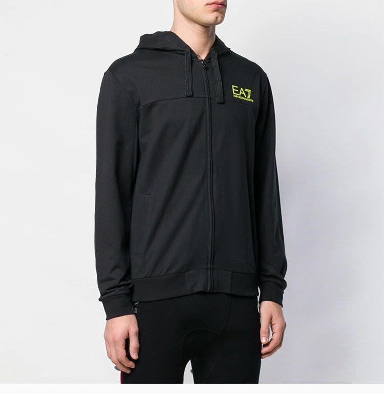 Ea7 Logo Details Casual Jacket In Black