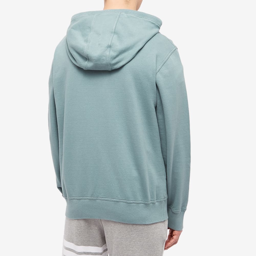 THOM BROWNE LOGO-PATCH DRAWSTRING HOODIE