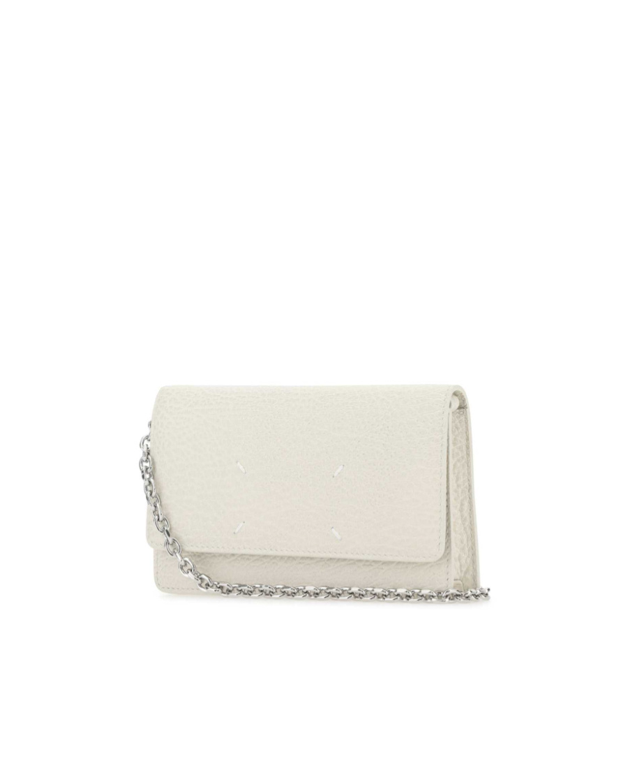 Maison Margiela Four Stitches Leather Shoulder Bag In Gray