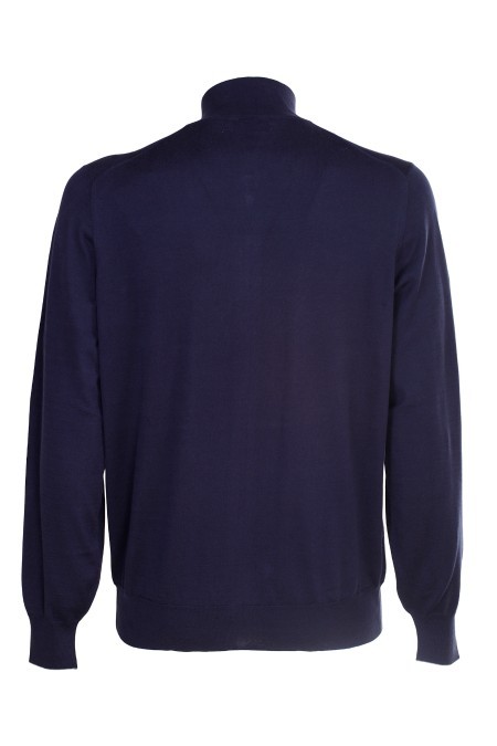 Brunello Cucinelli Wool And Linen Blend Blous In Blue