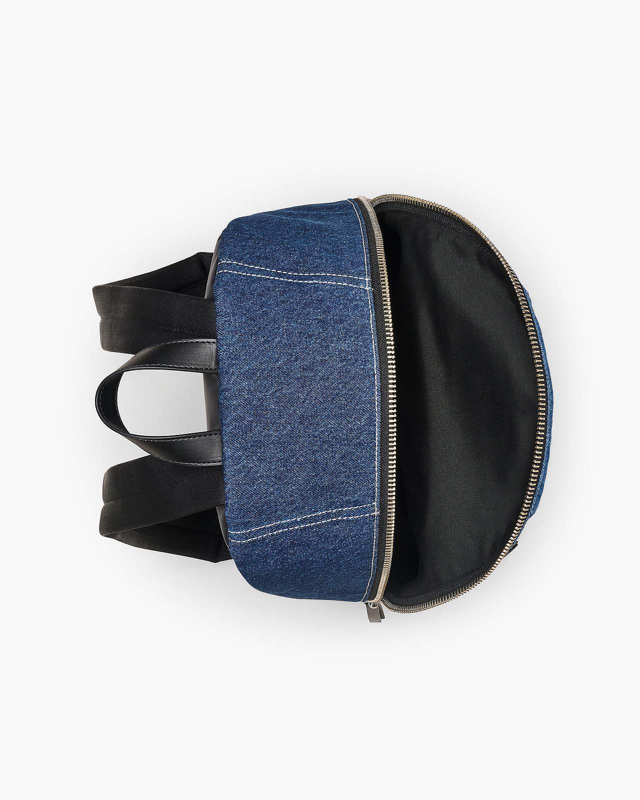 Marc Jacobs Large The Colourblock Denim Backpack In Blue