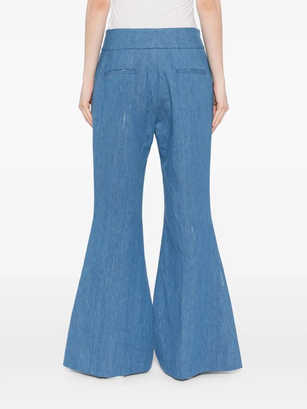 Gabriela Hearst Blue Flared Marsh Pants In Multi