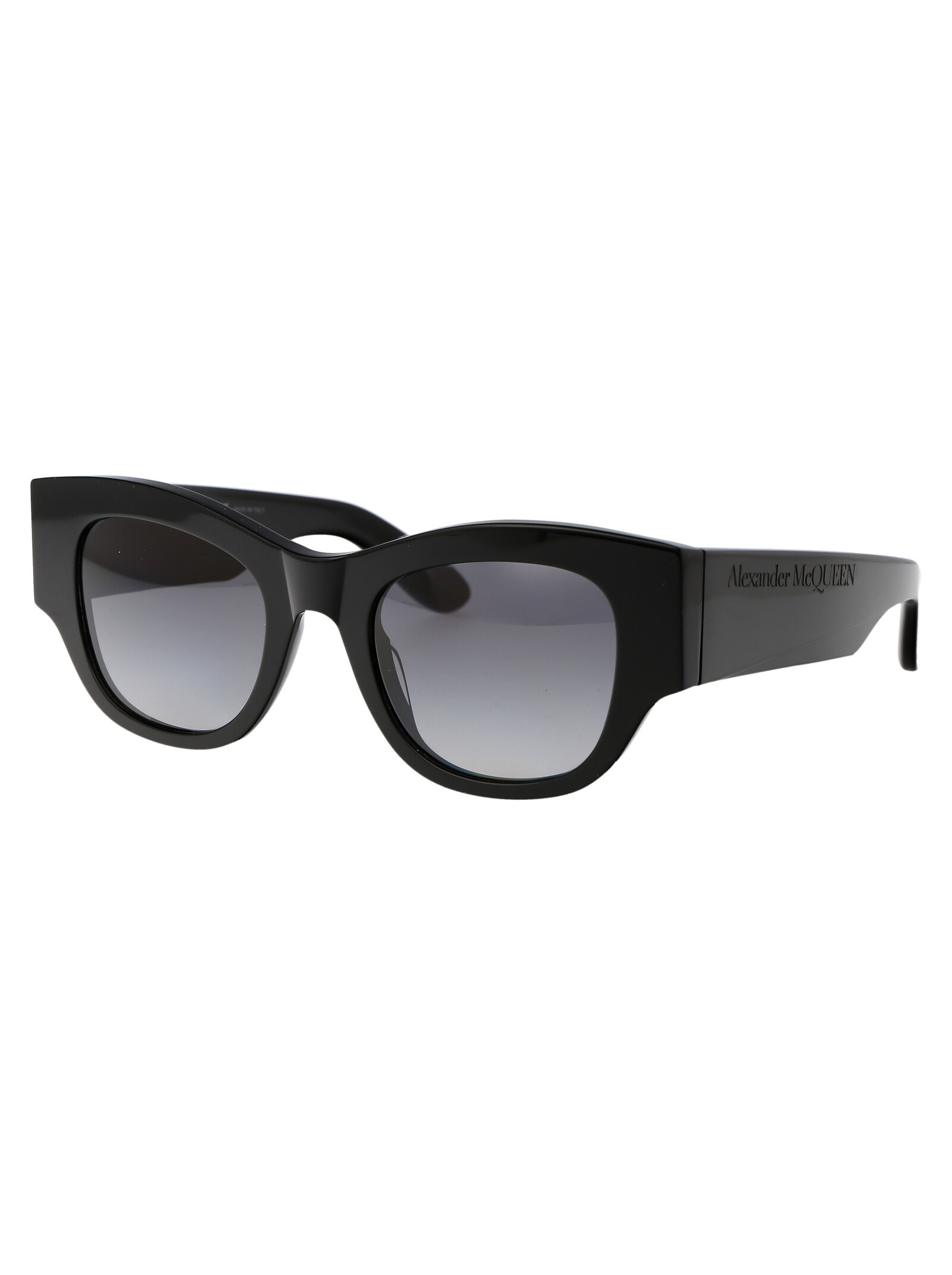 Alexander Mcqueen Wayfarer-frame Tinted Sunglasses In Gray