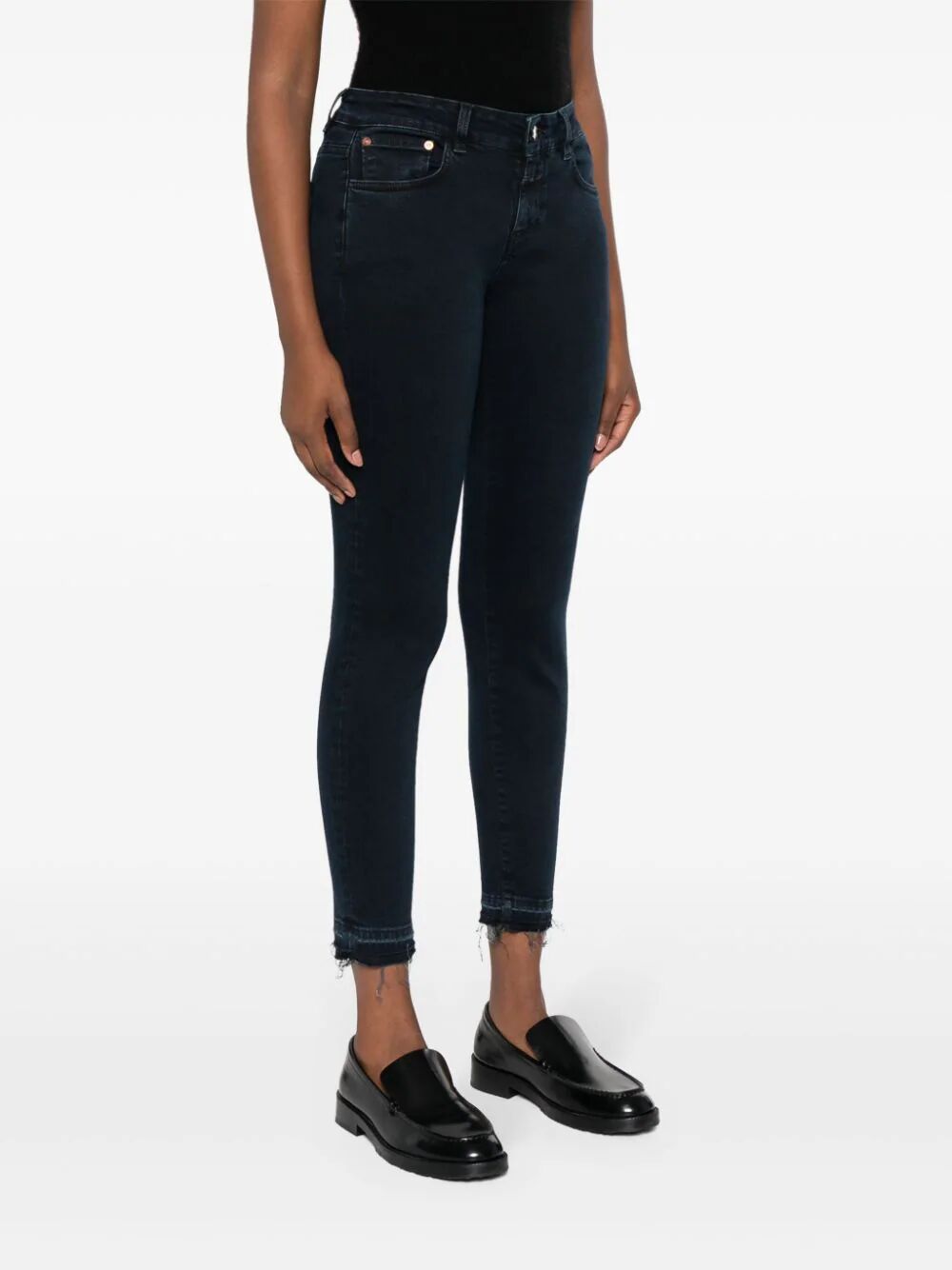 Closed Baker Mid-rise Skinny Jeans In Black