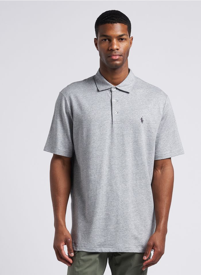 Polo Ralph Lauren Custom Slim Fit Mesh Polo In Gray
