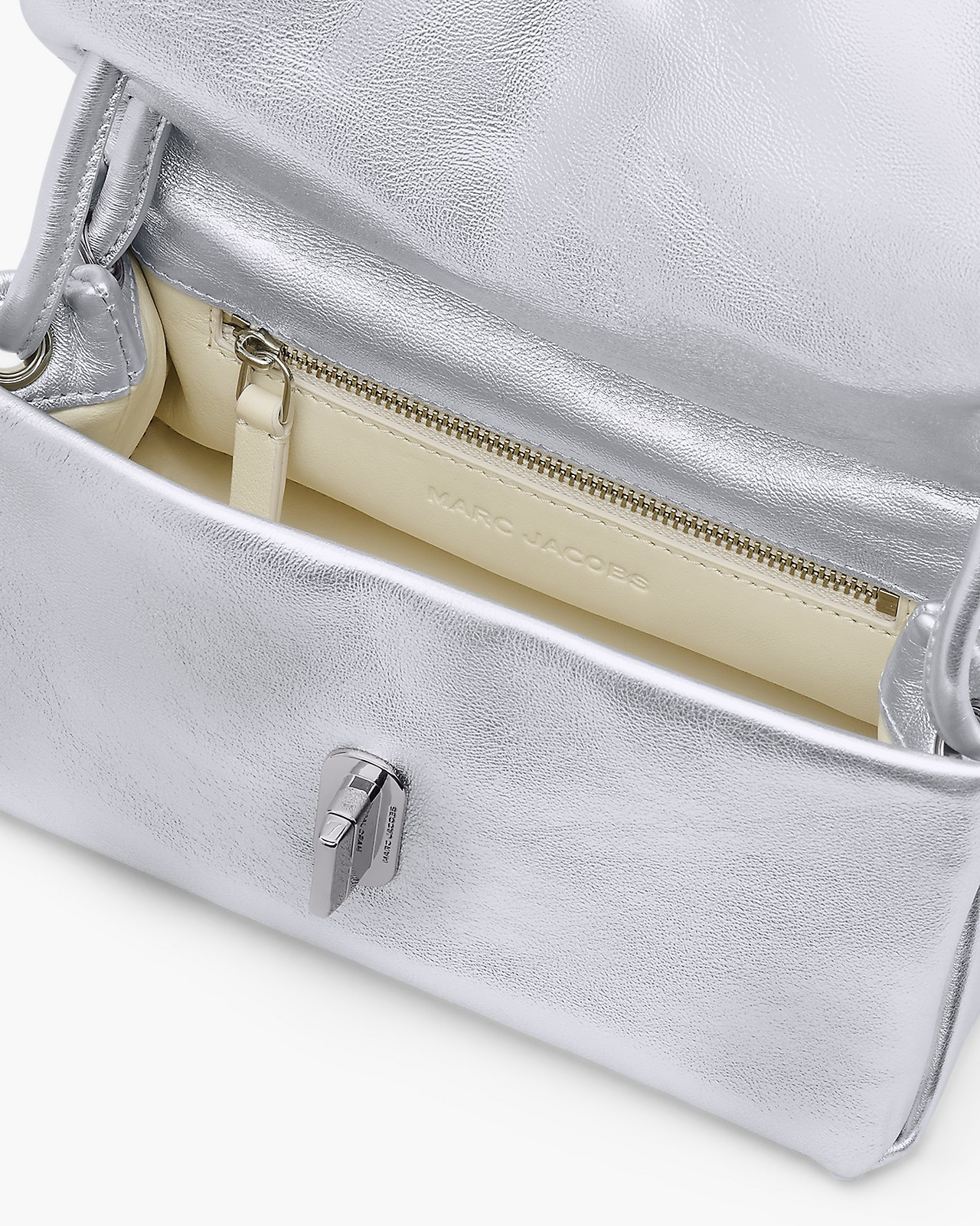 Marc Jacobs Metallic Mini Dual Handbag In Gray
