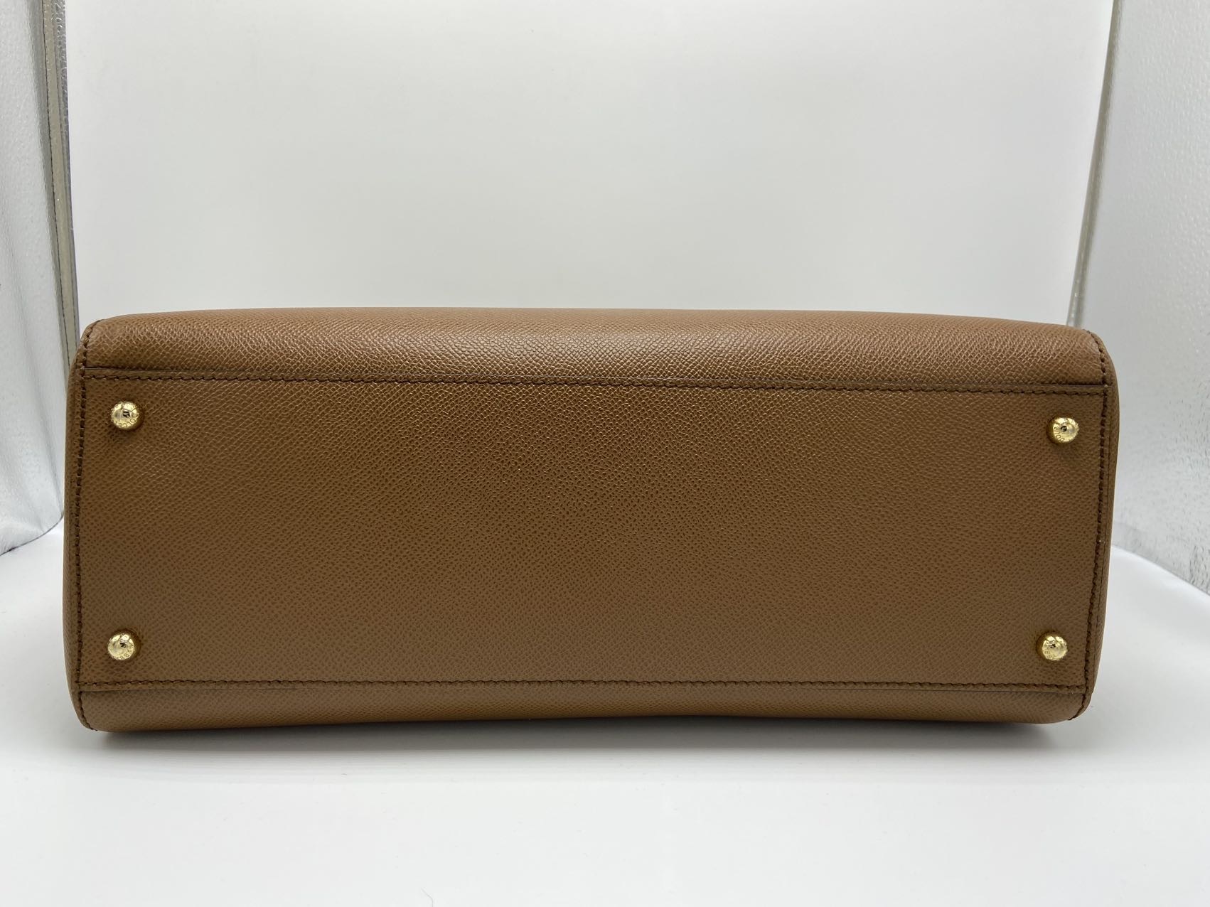 Dolce & Gabbana Double Handle Tote Bag In Brown
