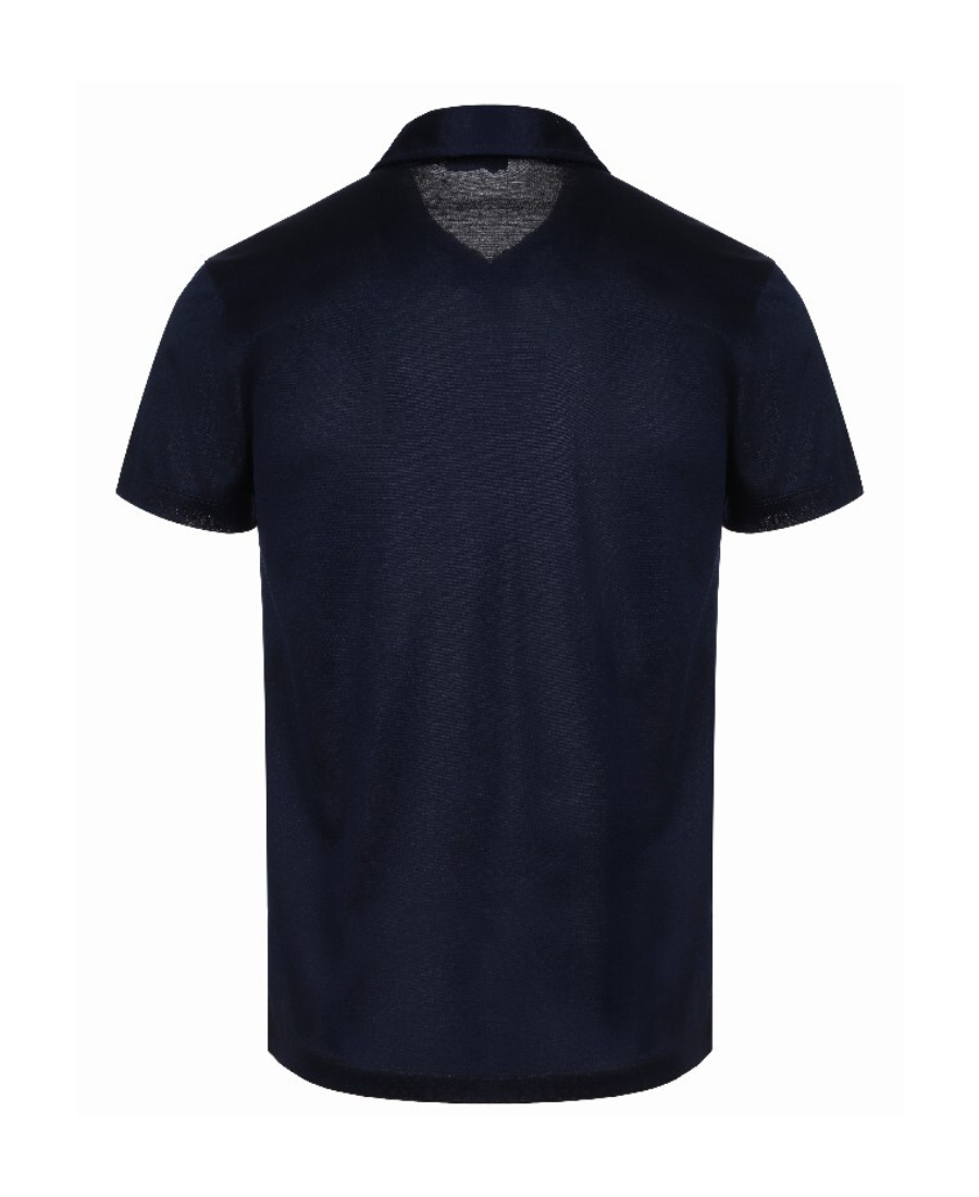 Paul & Shark Lapel Short Sleeve T-shirt In Black