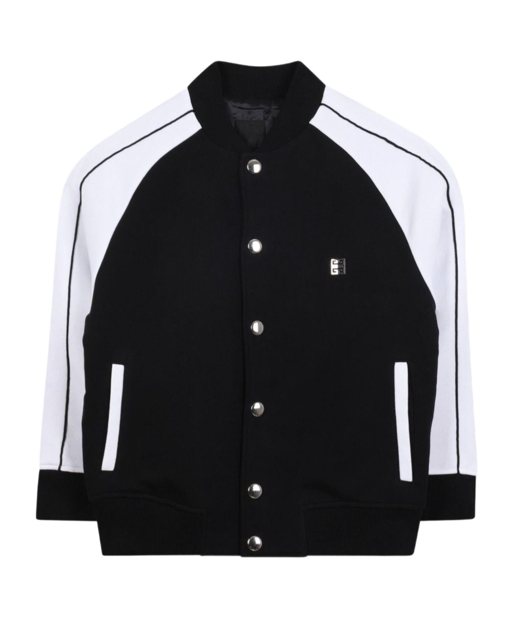 Givenchy Contrast-panel Bomber Jacket In Black