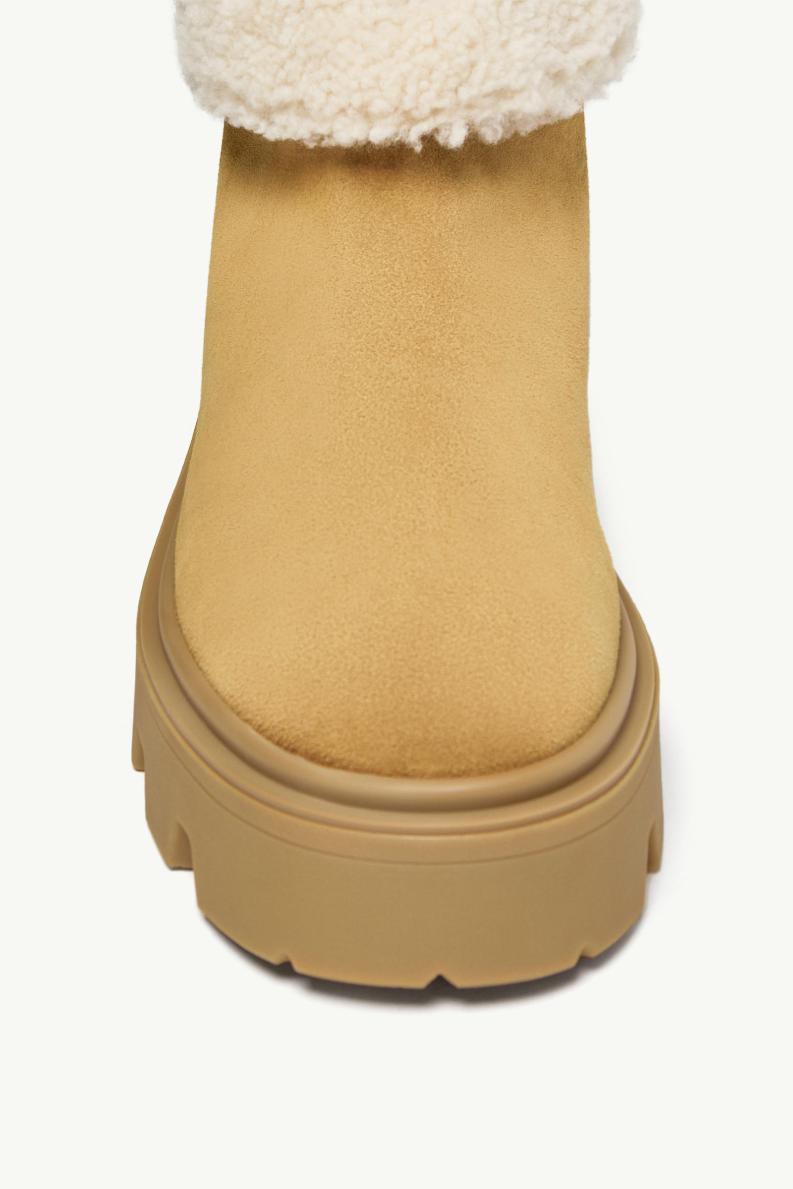 Moncler Petit Aurea Mid Suede Boots In Brown
