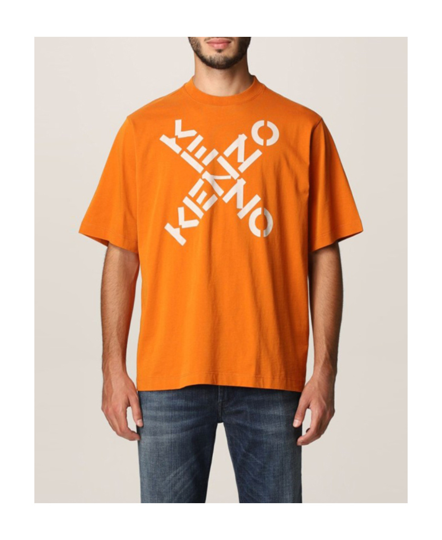 Kenzo Printed Short-sleeved T-shirt In Orange