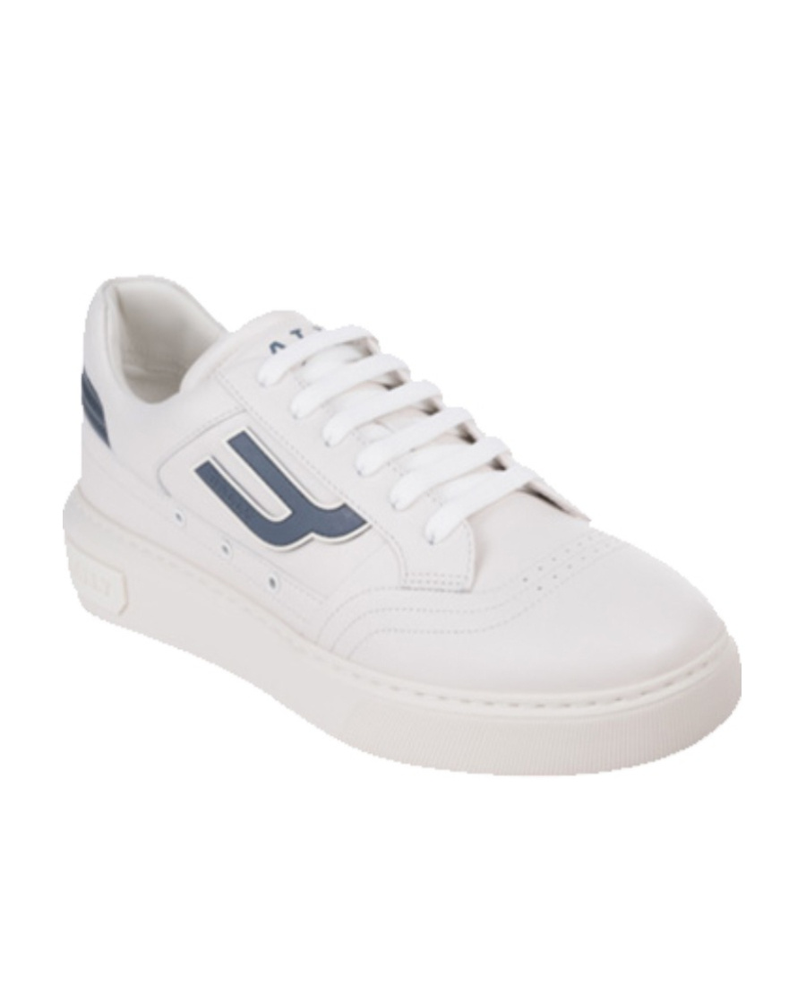 Bally Logo-patch Leather Sneakers In White