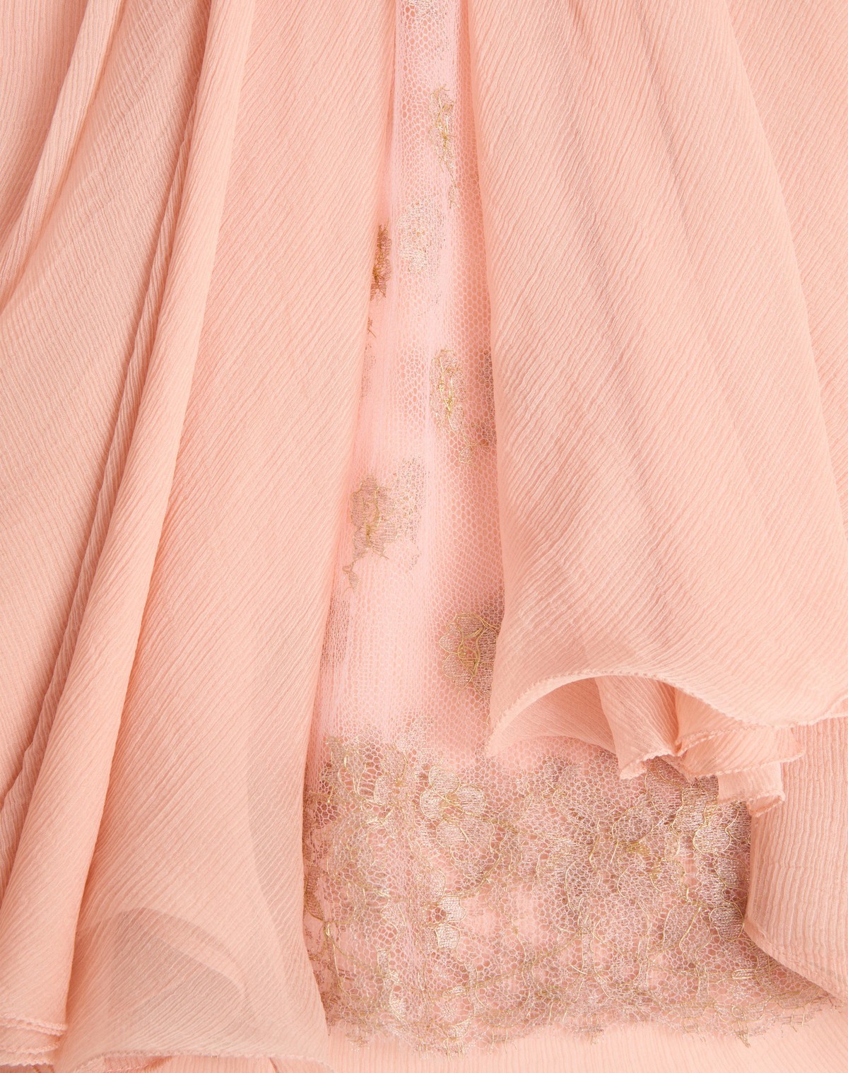 Valentino Crepponne Chiffon Dress In Pink