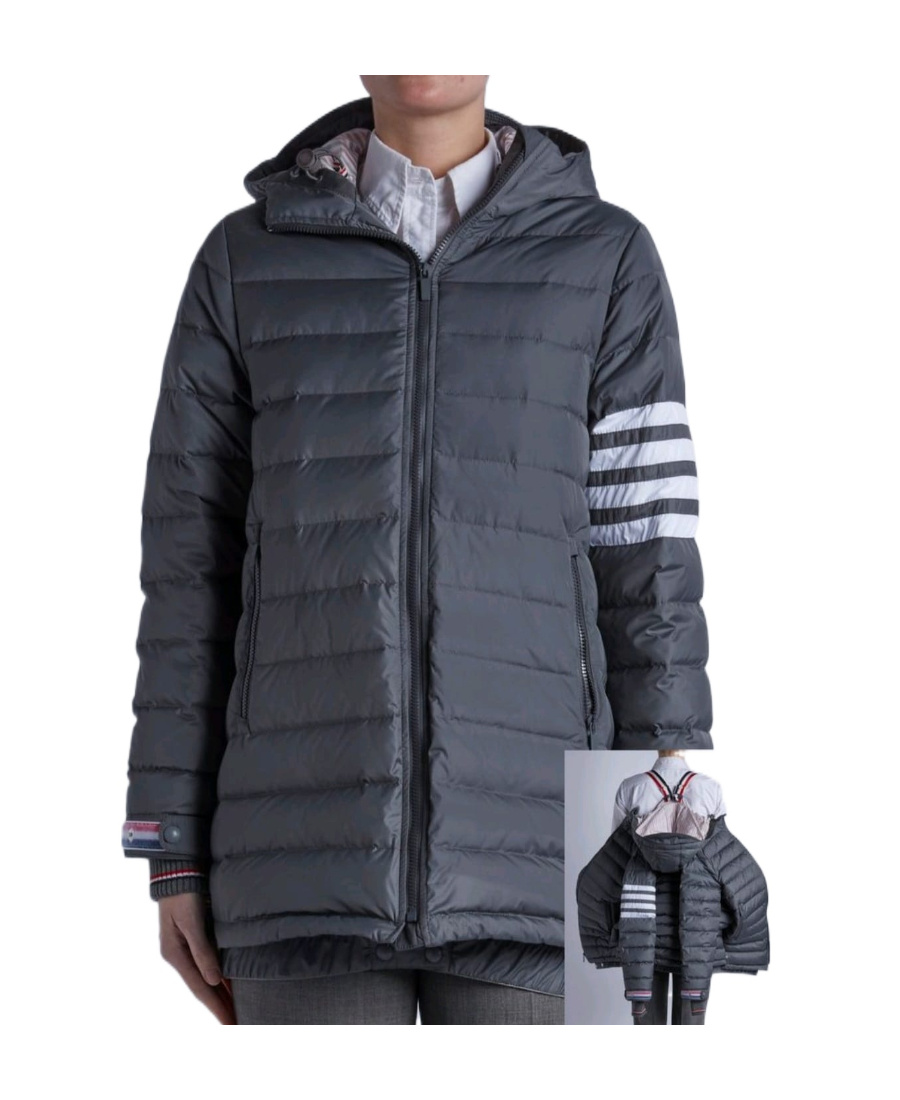 Thom Browne 4-bar Hooded Ski Jacket In Black