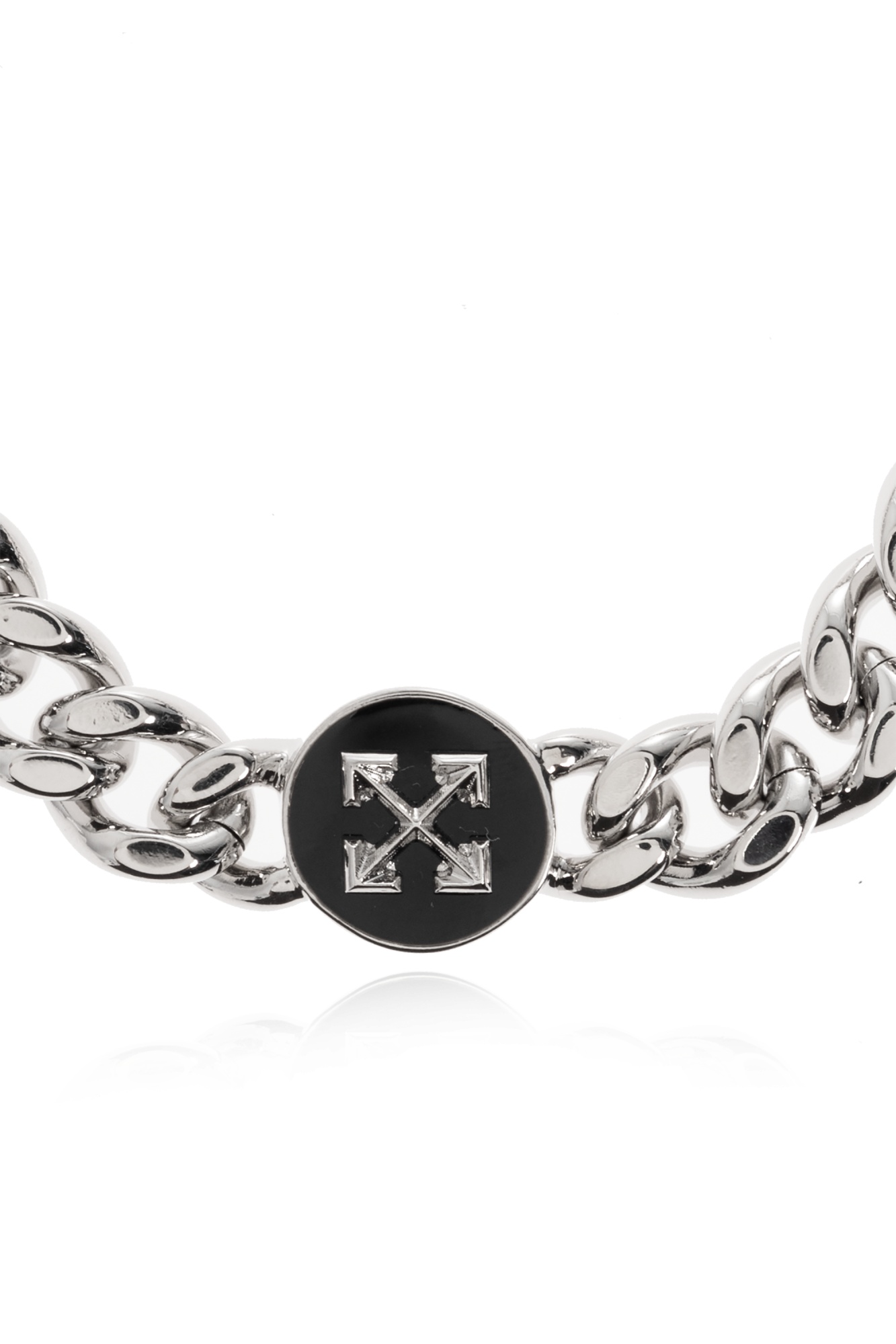 Off-white Arrow Logo Bracelet In Metallic