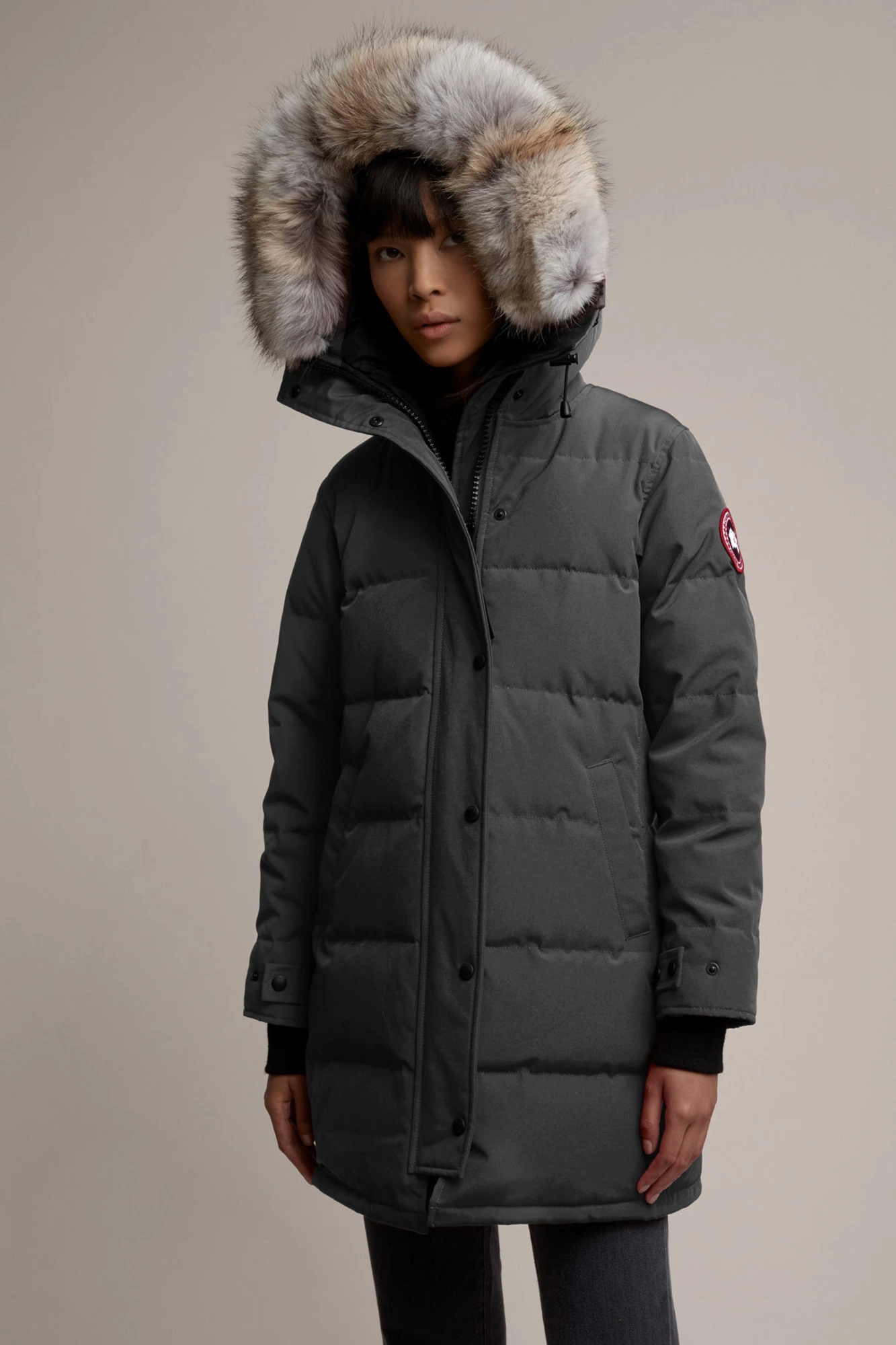 Shop Canada Goose Shelburne Hooded Down Jacket In Black