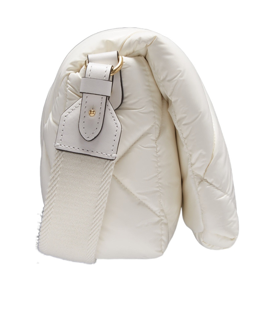 Moncler Puf Quilted Shoulder Bag In White