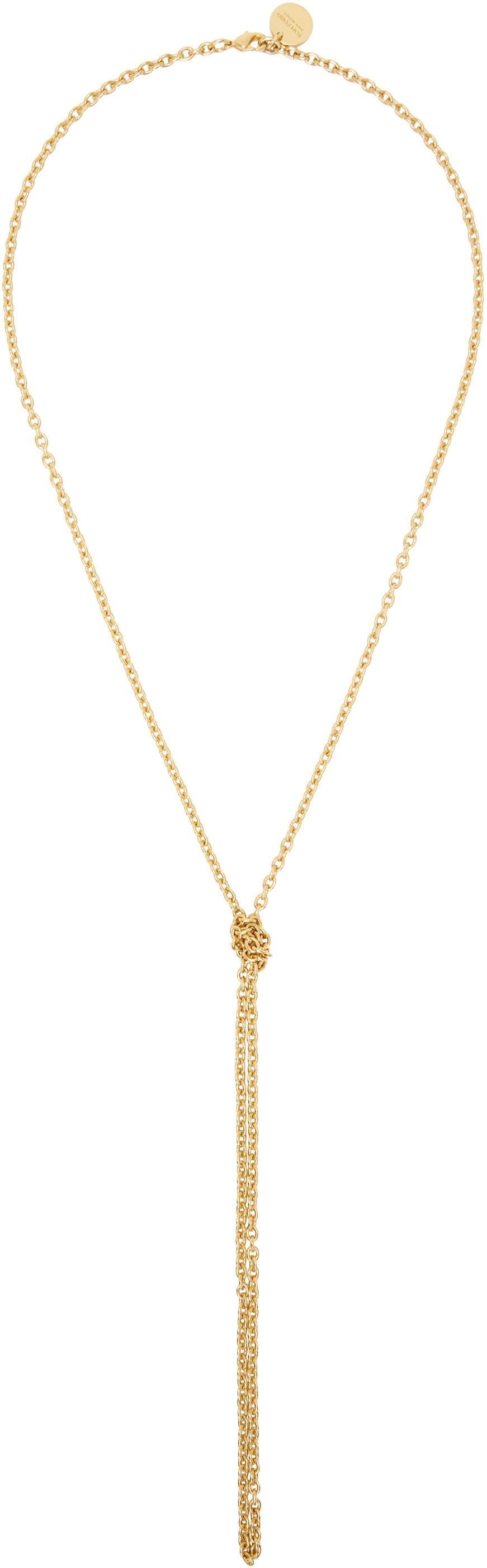 Tom Ford Gold Brass Chain Necklace In Yellow